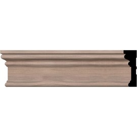 Ekena Millwork MLDW01X02BRB3WA Americraft Solid Hardwood Stain Grade Baby Howe Casing Moulding, Walnut