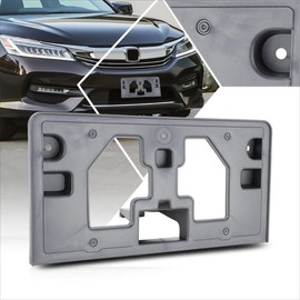 [1 Pack] Car Front License Plate Frames Mounting Bracket Tag Holder Compatible with 16-17 Honda Accord,Matte Black
