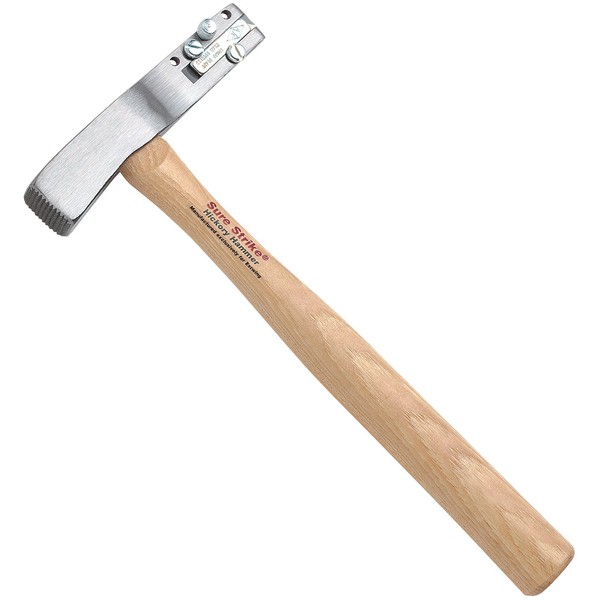 ESTWING Surestrike Shingler's Hatchet - 18 oz Roofing Hammer with Cutting Blade & Hickory Handle - MRW18R
