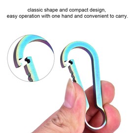 Caribeana Clips,key carabiner clip,Titanium Carabiner Clip,Mini Aluminum Keychain Carabiner Clip D Shaped Heavy Duty Carabiner Keyring Lock Hook Locking Buckle Key Ring for Outdoor Backpack Hiking