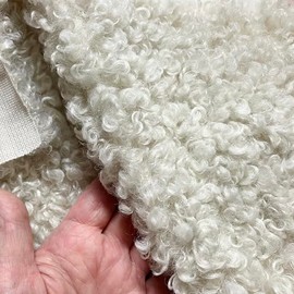 M01188 MOREZMORE Curly Fur Faux Fur Fabric Light Grey 16x19 for Doll Puppet Hair or for Miniature Plush Teddy Bear and Other Animals