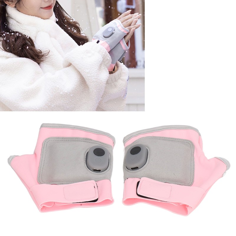 2 Pcs Heated Glove Multifunctional Self Heating Half Finger USB