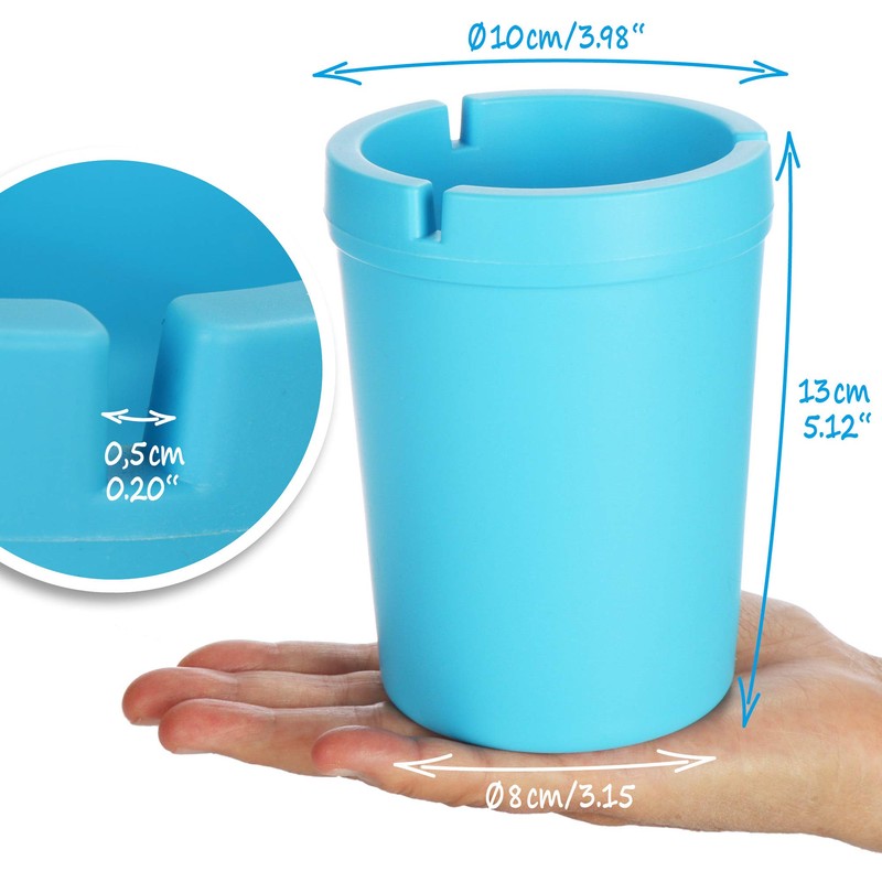 com-four® 2 x XXL Outdoor Ashtrays – Wind Ashtray –
