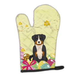 Caroline's Treasures BB6043OVMT Easter Eggs Appenzeller Sennenhund Oven Mitt Heat Resistant Thick Oven Mitt for Hot Pans and Oven, Kitchen Mitt Protect Hands, Cooking Baking Glove