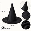 Black Witch Hat for Halloween Costumes – Foldable Cloth Wizard