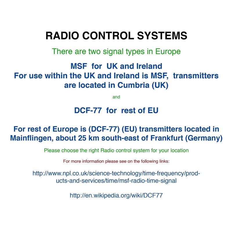 Radio Controlled LCD Wall Mountable and Desk Clock ( UK