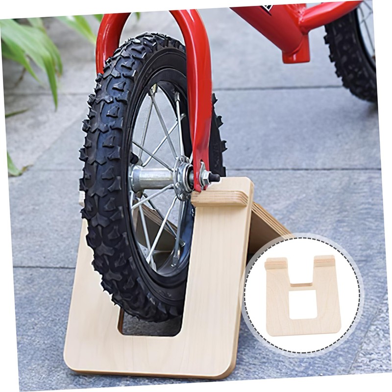 COHEALI Wooden Bike Holder Detachable Scooter Stand Support for Balanced