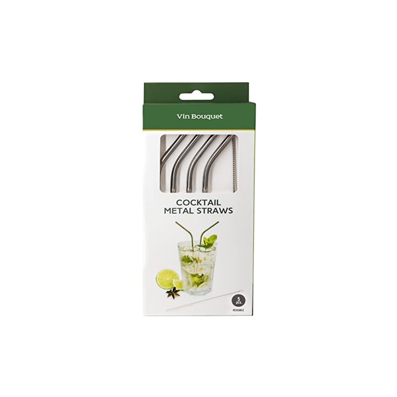 Vin Bouquet FIK 147 cannucce Acciaio Inox riutilizzabili Set 4