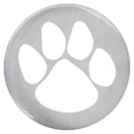 Pro-Tuff Decals Paw Award Decals 20 mil Professional Vinyl 1-1/8" Diameter (White on Clear)