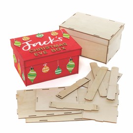Baker Ross FC191 Large Wooden Boxes Craft Set - Pack of 2, Wooden Crafts for Crafts and Decorating, Christmas Crafts for Children