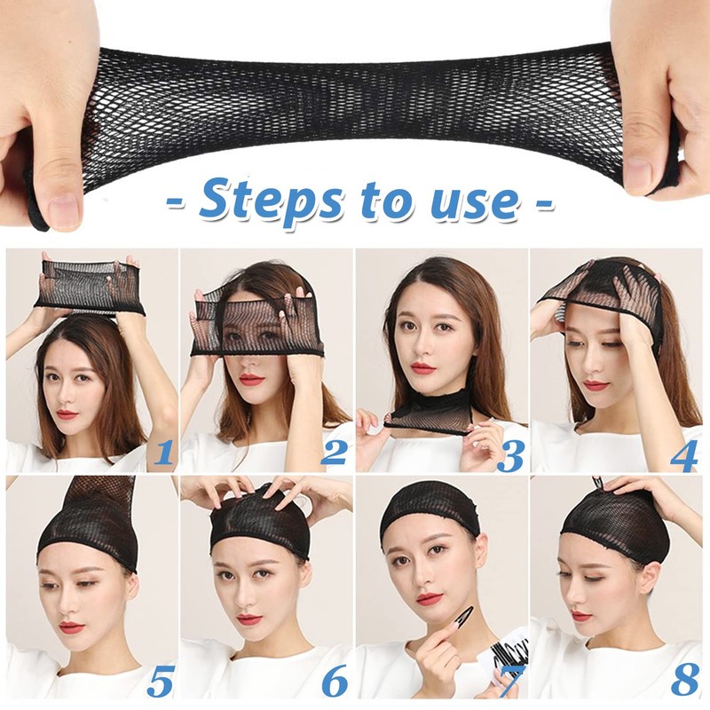 ITYOOS 6 Pieces Wig Caps Stretchy Breathable Hair Net for