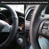 Car Steering Wheel Cover Microfiber Leather Stitch Wheel Wrap Fit