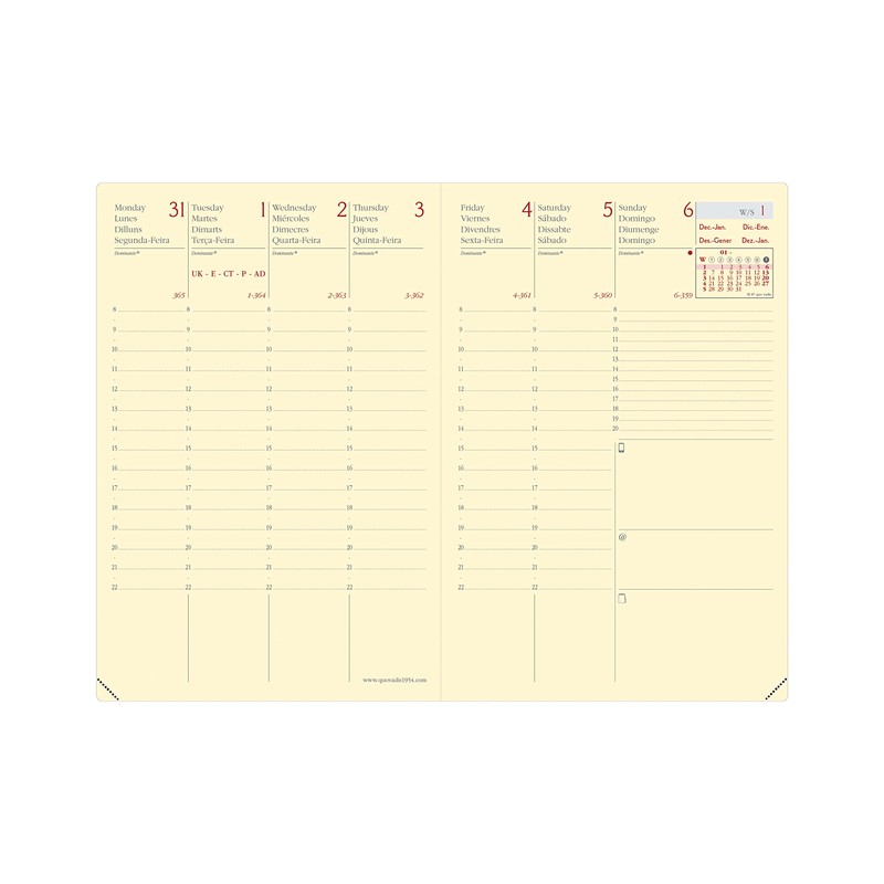 Quo Vadis 2851031Q 13 Month Diary Affaires Prestigio Dec 23