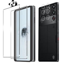 2 RedMagic 10 Pro Protective Film + 2 RedMagic 10 Pro Camera Protection + Guide Frame 9H Surface Hardness RedMagic 10 Pro / 10 Pro+ Film One Touch Application Zero Bubble Impact Glass Film for