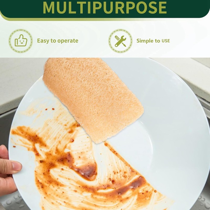 Esponja Luffa Natural Orgánica 100% Ecológica para Baño y Limpieza