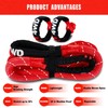 TYT Kinetic Recovery Rope,(1in x 30ft Red) 48000lbs Snatch Strap,