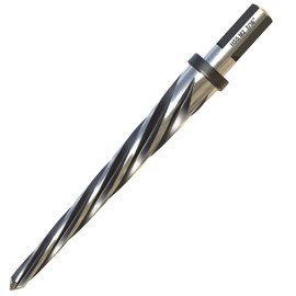 MACXCOIP 7/16" Bridge Construction Reamer, M2 HSS Taper Chucking Reamer Drill Bit with 5-Spiral Flutes Design for Steel, Alloy, Aluminum, Wood and Plastic