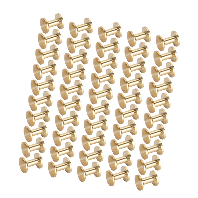 50 Set Leather Fasteners Kit Rivets for Binding Belt Strap