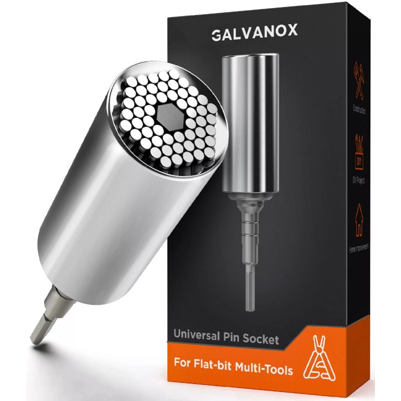 Galvanox Universal Socket Adapter Compatible with Multi-Tool Bit Leatherman Accessories