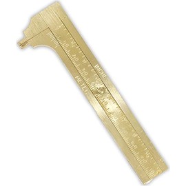 ToolUSA 4"- 100mm Brass Mini Pocket Caliper: TM-50094
