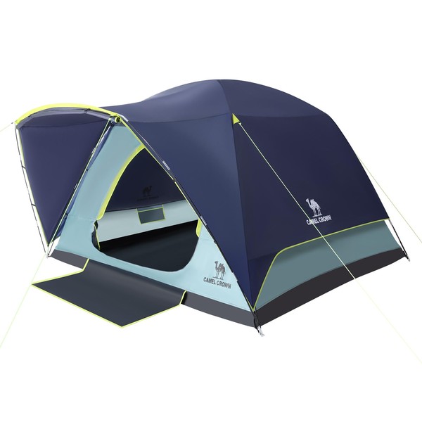 CAMEL CROWN Tents for Camping, 3/4/5/6 Person Waterproof Tent Skydome
