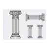 4 x 'Arabesque Roman Pillar ' Temporary Tattoos - Water