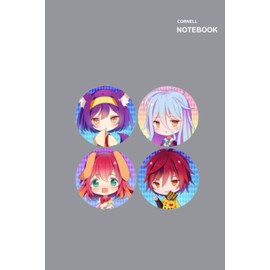 Unique Logo No Game No Life Notebook: 110 pages [55 sheets], Large (6 x 9 inches), Cornell notes.