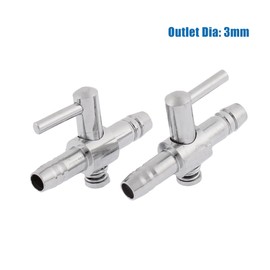 A ABSOPRO Aquarium Fish Tank Air Flow Control Valve 3 mm Diameter (Set of 2)