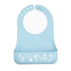 Bella Tunno Little Bites Bib – Silicone Baby Bibs for Infant Girls and Boys Ages 3-12 Months, Non-Toxic, BPA Free Soft Silicone Bib, Waterproof and Easy to Clean (Score Board)
