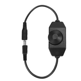 LPD LED Dimmer Switch for Led Lights, DC Jack 12-24V, 6A Max, Mini Dial Inline Switch Dimmer, SMD 5050 3528 2835 5630 LED Strip Light Controller