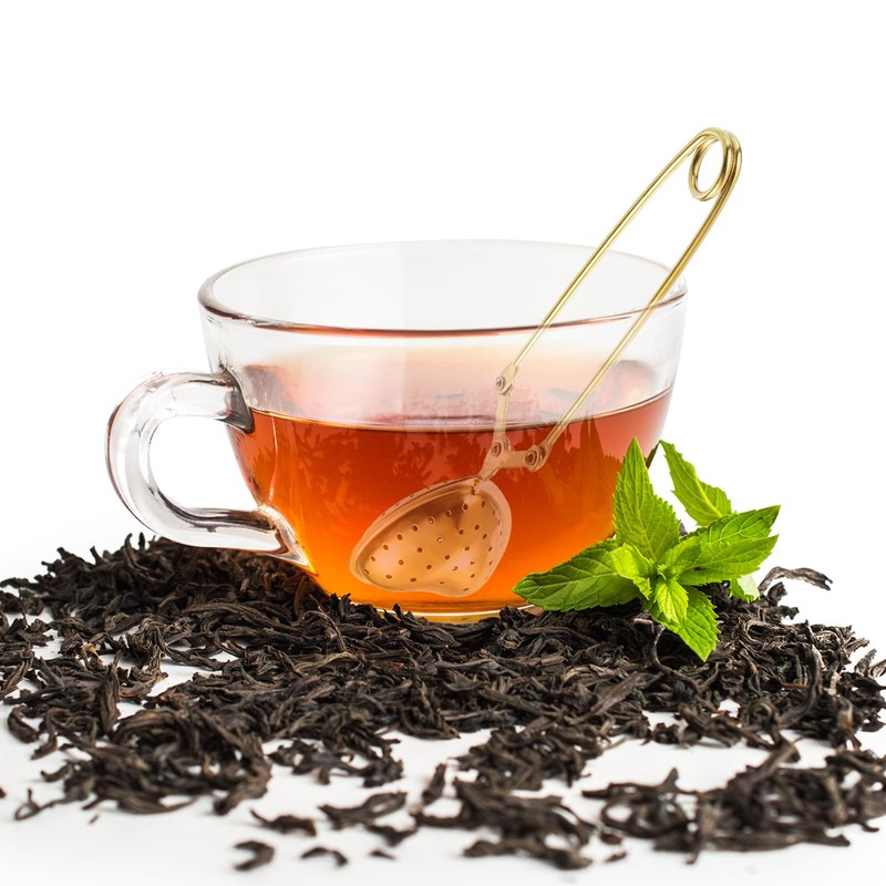 sourcing map 1 Pcs Heart Snap Tea Ball Infuser with