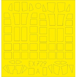 Eduard EDUEX729 1/48 T-Face SBD-2 Double-Sided Paint Mask Sticker (for Academies) Plastic Model Masking Sticker