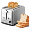 YSSOA 2 Slice Stainless Steel Toaster with Extra Wide Slot