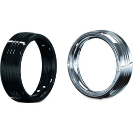 Kuryakyn 7276 Motorcycle Lighting Accessory: 7" Headlamp/Headlight Trim Ring for 1983-2019 Harley-Davidson Motorcycles, Gloss Black