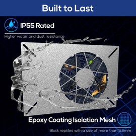 Abestorm 540CFM IP-55 Rated Crawlspace Ventilation Fan with Humidistat Thermostat, 8.7inch Basement Vent Fans with Isolation Mesh, Ventilator Fan for Crawl Space Basement Garage Attic Grow Tent