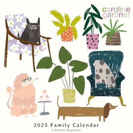 2025 Caroline Gardner Dogs Square Family Planner Organiser Wall Calendar