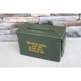 “The 50” Ammodor ammo can tactical cigar humidor - made from a .50 cal ammo box
