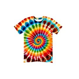 DNXFUHR Kids Rainbow Tie Dye Shirt for Boys' Girls' Youth Neon Hippies Senior Tie-Dye T-Shirt Outfit Tee Clothes Medium