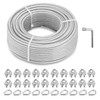 hannger 3/16" Wire Rope Kit, 100Ft PVC Coated Steel Cable