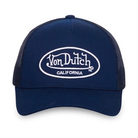 Von Dutch Men's & Women's Adjustable Cap, LOF Trucker Cap, Adjustable with Strapback, Navy blue, One Size