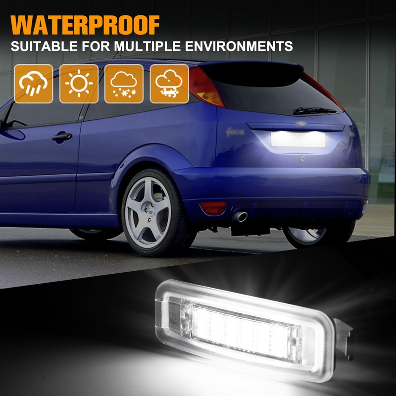 POPMOTORZ Ford Focus MK1 1998-2004 LED License Plate Light with
