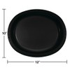 Creative Converting Black Oval Plates, 24 ct