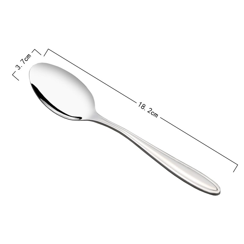 Guankan Stainless Steel Dessert Spoon Set, Set of 16