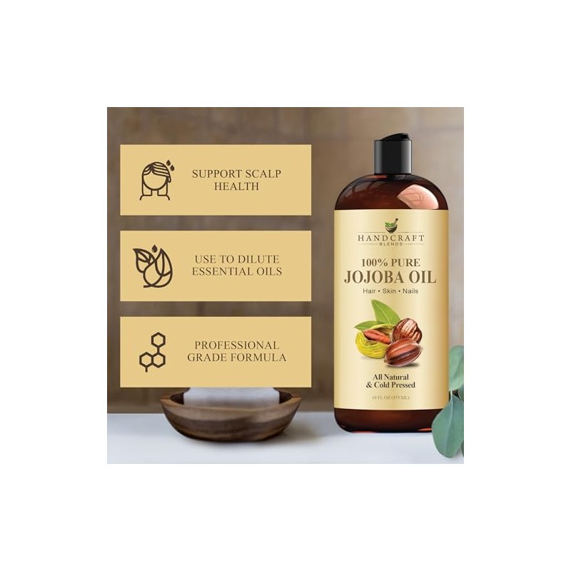 Handcraft Blends Jojoba Oil 473 100 Pure Natural Grade Carrier