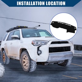 Hihaha Car Dashboard Cover for Toyota 4Runner 2010-2022 / Dashboard Cover Mat/Nonslip Polyester / 1pc Black