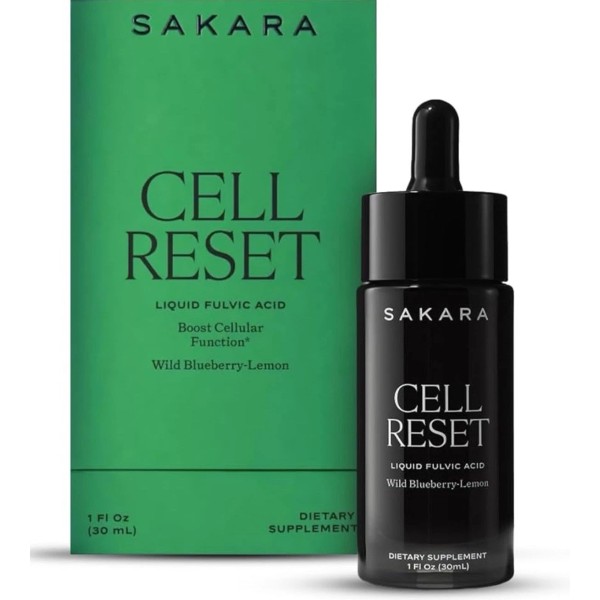 SAKARA Cell Reset Liquid Fulvic Acid Complex Wild Blueberry