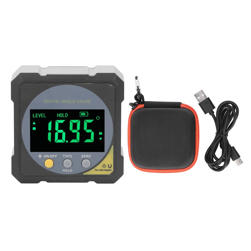 Black LCD Angle Finder Backlit IP54 Waterproof Digital LCD Screen
