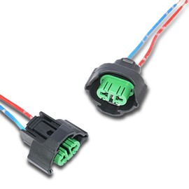 Gseigvee 2 Pack H11 H8 881 Car Fog Light Sockets Adapter, Female Wire Harness Connector, Universal Waterproof Durable Female Lighting Bulb Base Accessories for Most Cars (Multicolored)