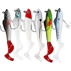 Fishing Lures Set, 3D Eyes Soft Fishing Lure Artificial Bait Fishing Accessories for Sea Bass Pike Trout Perch