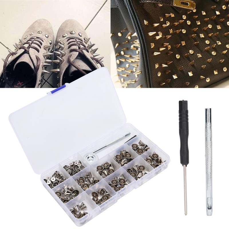 Punk Rivets Bucket Shape Spikes Zinc Alloy Craft Making Accessories